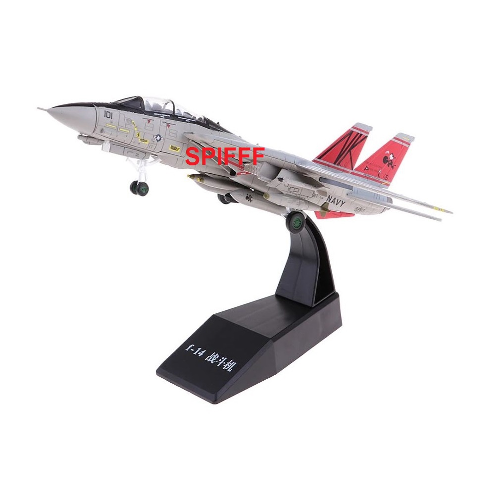 Miniatura Avião Caça Grumman F-14 Tom Cat VFA-31 TomCatters USS John C. Stennis USNAVY 1:100 F 14