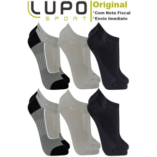 Kit 6 Pares de Meias Lupo Invisivel Original Esportiva Cano Curto Soquete Unissex
