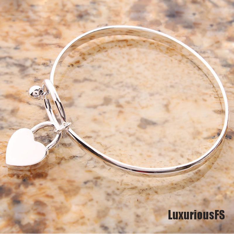 Pulseira De Prata Esterlina Feminina 925 Com Coração De Pêssego em Oferta na Shopee