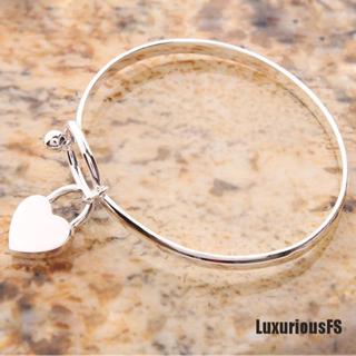 Pulseira De Prata Esterlina Feminina 925 Com Coração De Pêssego em Oferta na Shopee