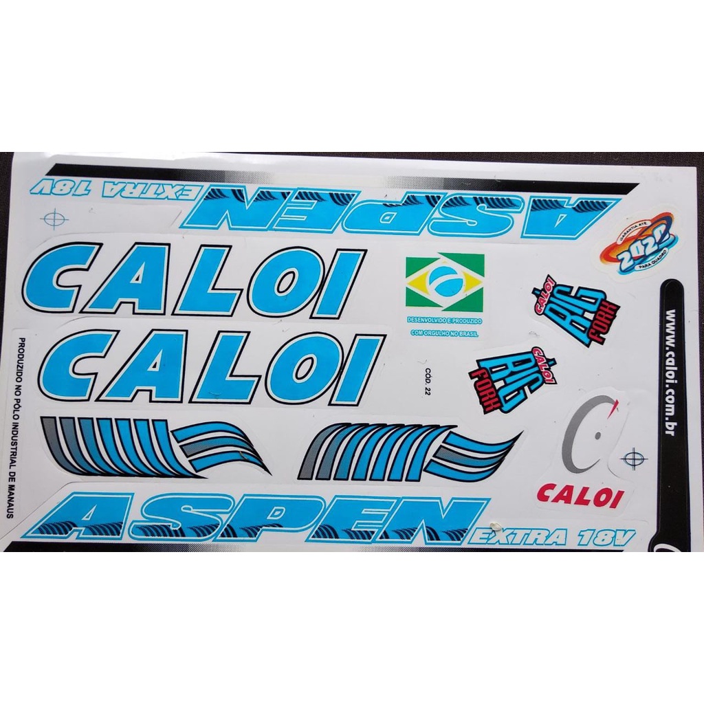 Adesivos Caloi Aspen Extra 18 Vel Cores | Shopee Brasil