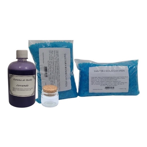 Kit Lavanda-500ml Banho De Espuma + 1k Sais De Banho Lavanda