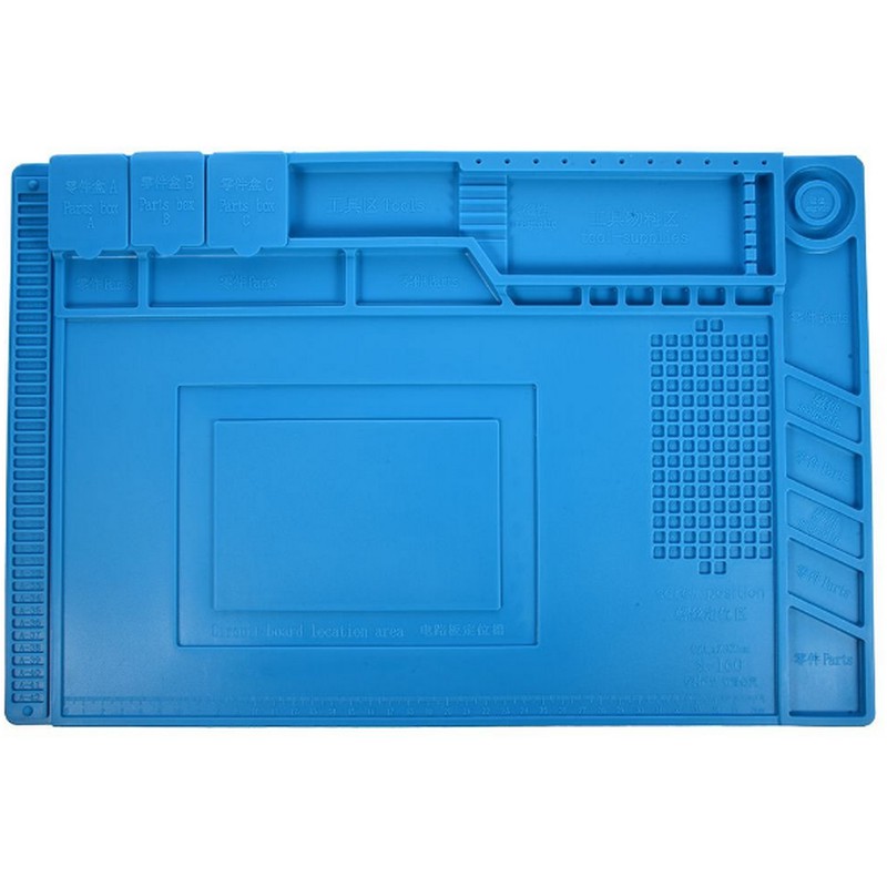 Kit Manutenção Assistência Técnica para Celular Manta Antiestática Silicone + Cola Multiuso T-7000 110ml Preta + 04 Grampos Fixa Tela Touch LCD  Oferta Imperdível