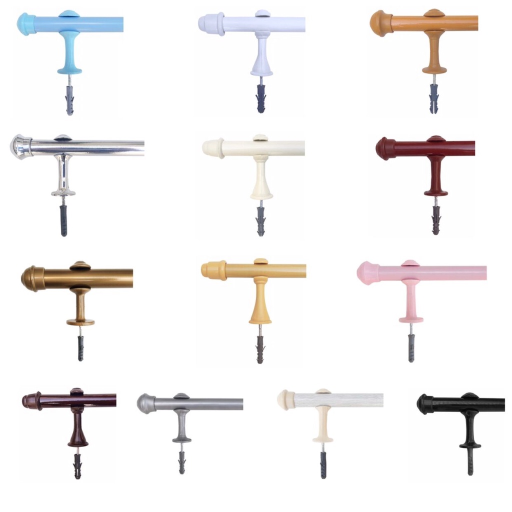 Kit Varão 2 metros Para Cortina 19 Mm Com Ponteira Suporte tubo de aço Kit Completo Varias Cores. em Oferta na Shopee