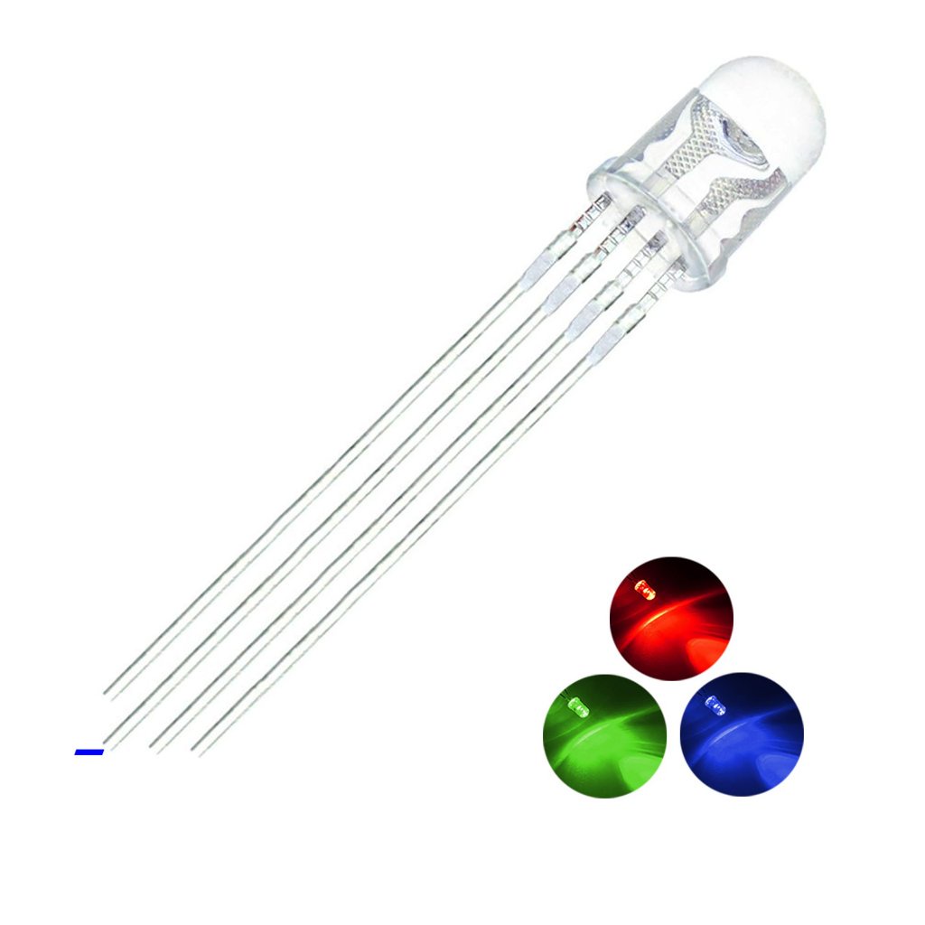 Kit 5 Unidades LED RGB Alto Brilho Catodo Comum