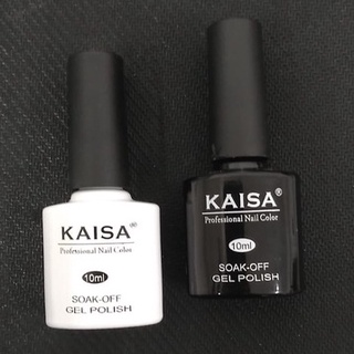 Esmalte Em Gel Preto/branco Kaisa Para Unhas Uv 10ml