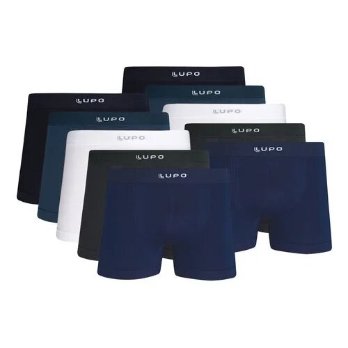Kit C/10 Cuecas Boxer Micromodal Sem Costura Lupo 661