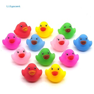 (Lily) 12 Peças Mini Patos Coloridos Para Banho / Brinquedo De Banho Infantil