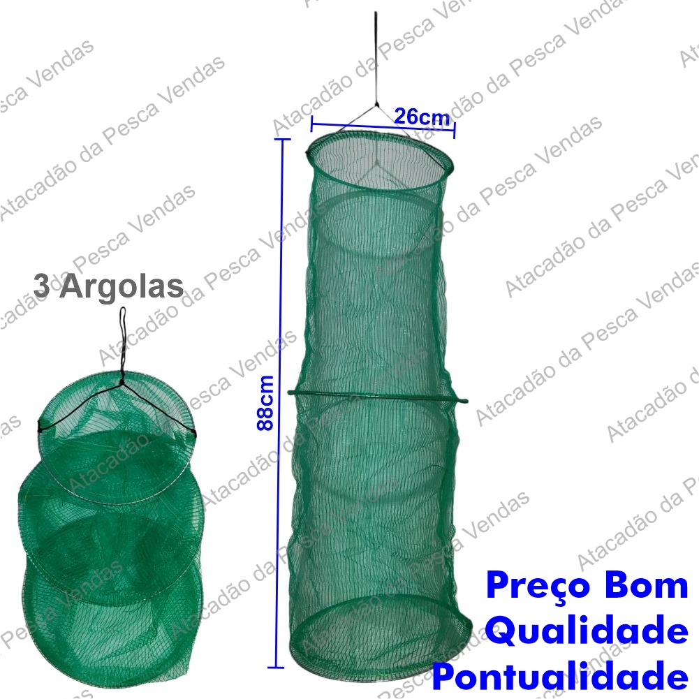 Samburá  estilo funil  rede super resistente !!! em Oferta na Shopee