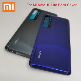 Xiao mi mi Nota 10 Lite Tampa Traseira Da Bateria Porta De Vidro Traseiro Habitação Caso Capa De Reposição Para Xiao mi mi Note10 Nota 10