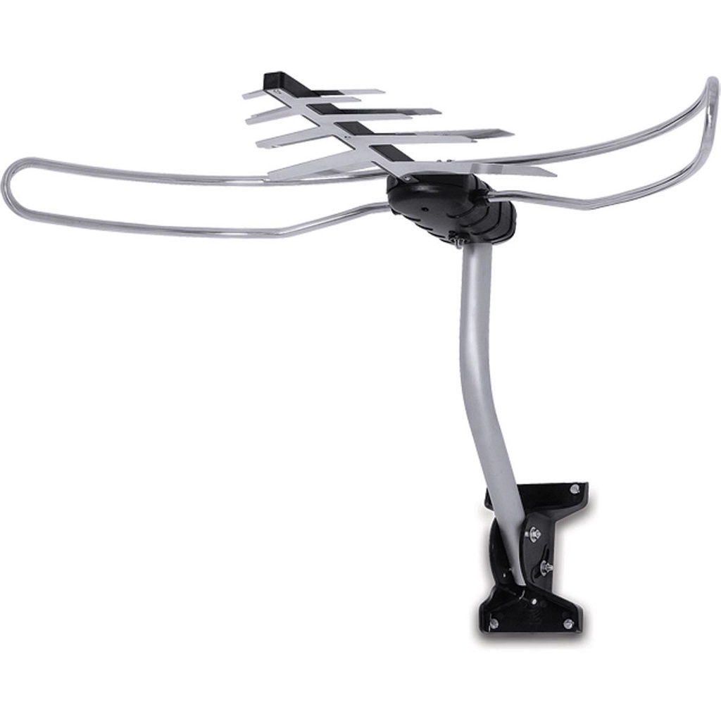 ANTENA TV DIGITAL EXTERNA  4 EM 1 VHF/UHF/FM/HDTV DTV-3000, COMPLETA, COM MASTRO E CABOS 16 METROS