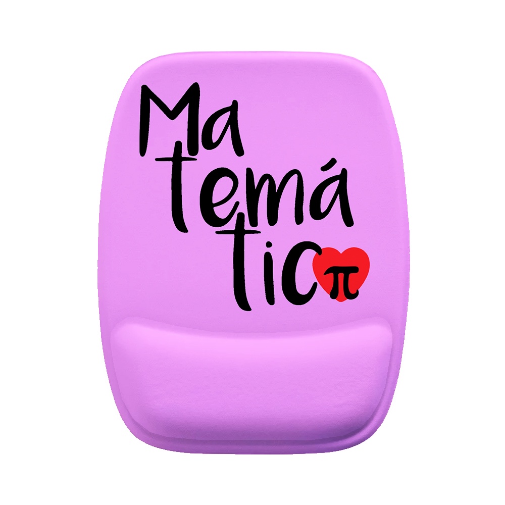 Mouse Pad Ergonomico Retangular Matemática Rosa