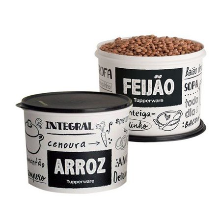 1Caixa Pote Mantimento Feijão/ Arroz/ Biscoito PB 2,4kg Tupperware