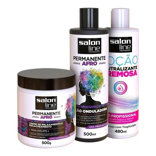Kit Permanente Afro Salon Line Tratamento Completo Shopee Brasil