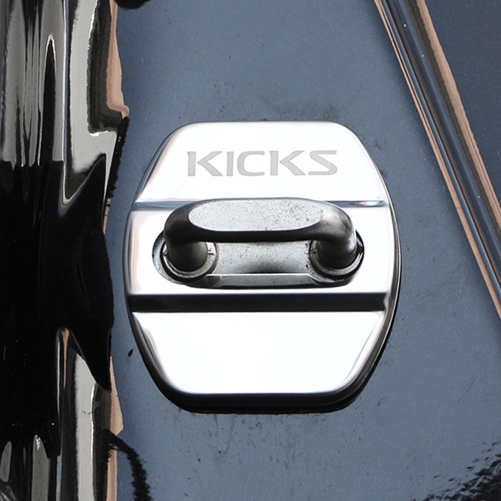 4 Pçs/set Aço Inoxidável Fechadura Da Porta Do Carro Capa Para Nissan Kicks 2016-2022 Proteção Guarnição Adesivo Acessór em Oferta na Shopee