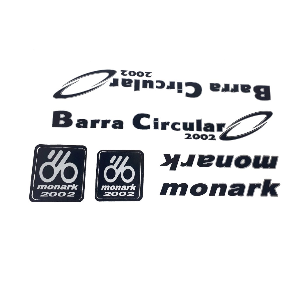 Adesivo Quadro Bicicleta Monark Barra Circular 2002 Cartela Completa