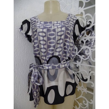 Blusa Estampada Cetim Chic