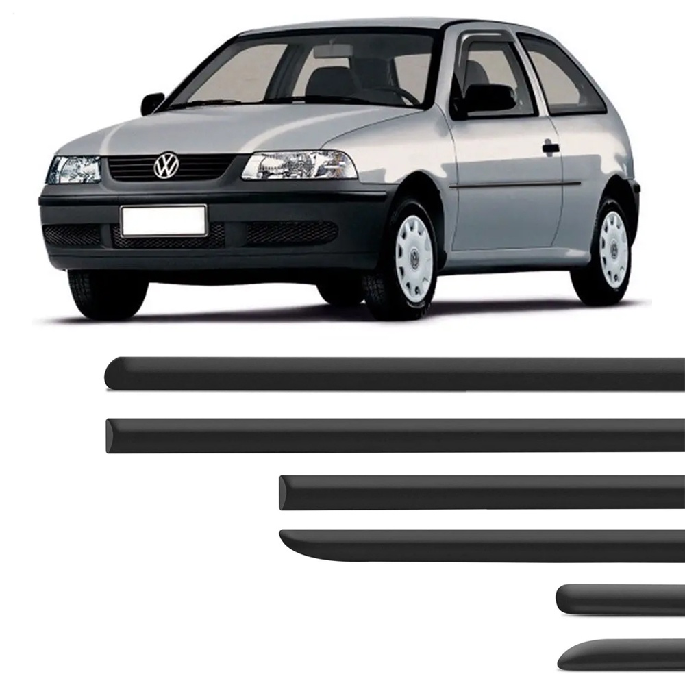 Friso Proteção Faixa Lateral Borrachão Vw Gol G3 2 Portas 1999 Até 2005