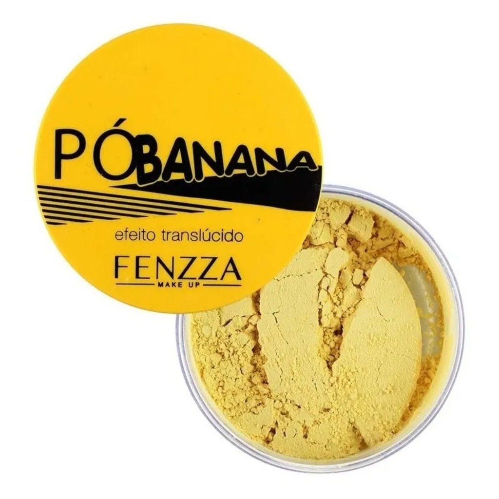 1 Unidade de Pó Banana Fixador Translucido Finalizador Toque Seco Maquiagem Fenzza