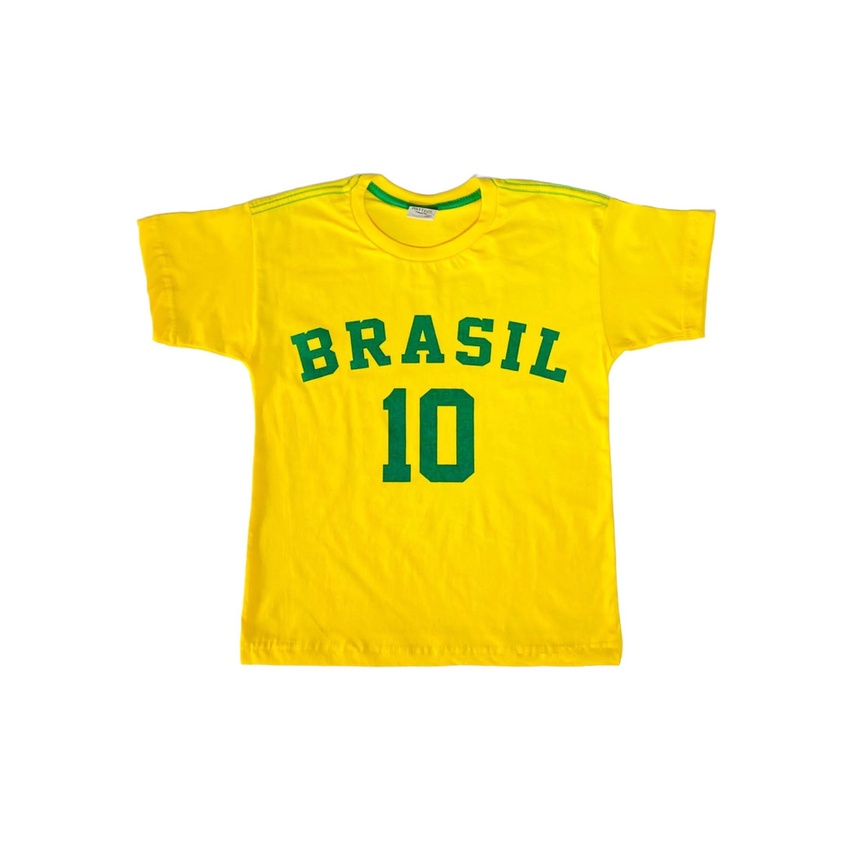 Camiseta Brasil Estampada Infantil