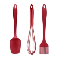 kit Confeiteiro De Silicone 3 pcs Bate Clara Jogo Cozinha Utensílios Espátula UP-Home - UD093