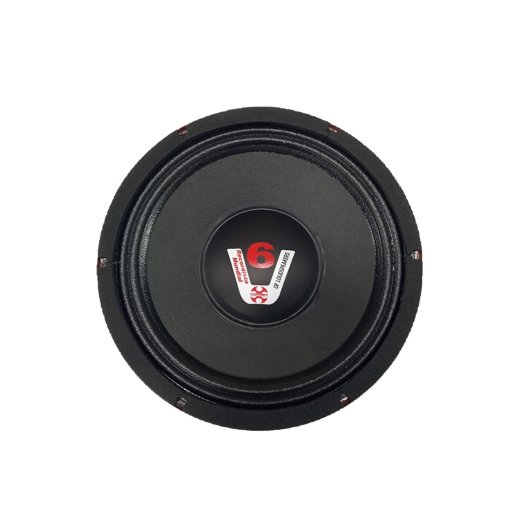 Alto Falante Woofer Vermelho Chapa Compet 10 Polegadas 4-8 ohms 200w Rms Cone Tecido