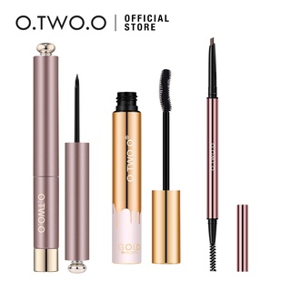 O.Two.O Conjunto De Delineador + Rímel + Lápis De Sobrancelha À Prova D 