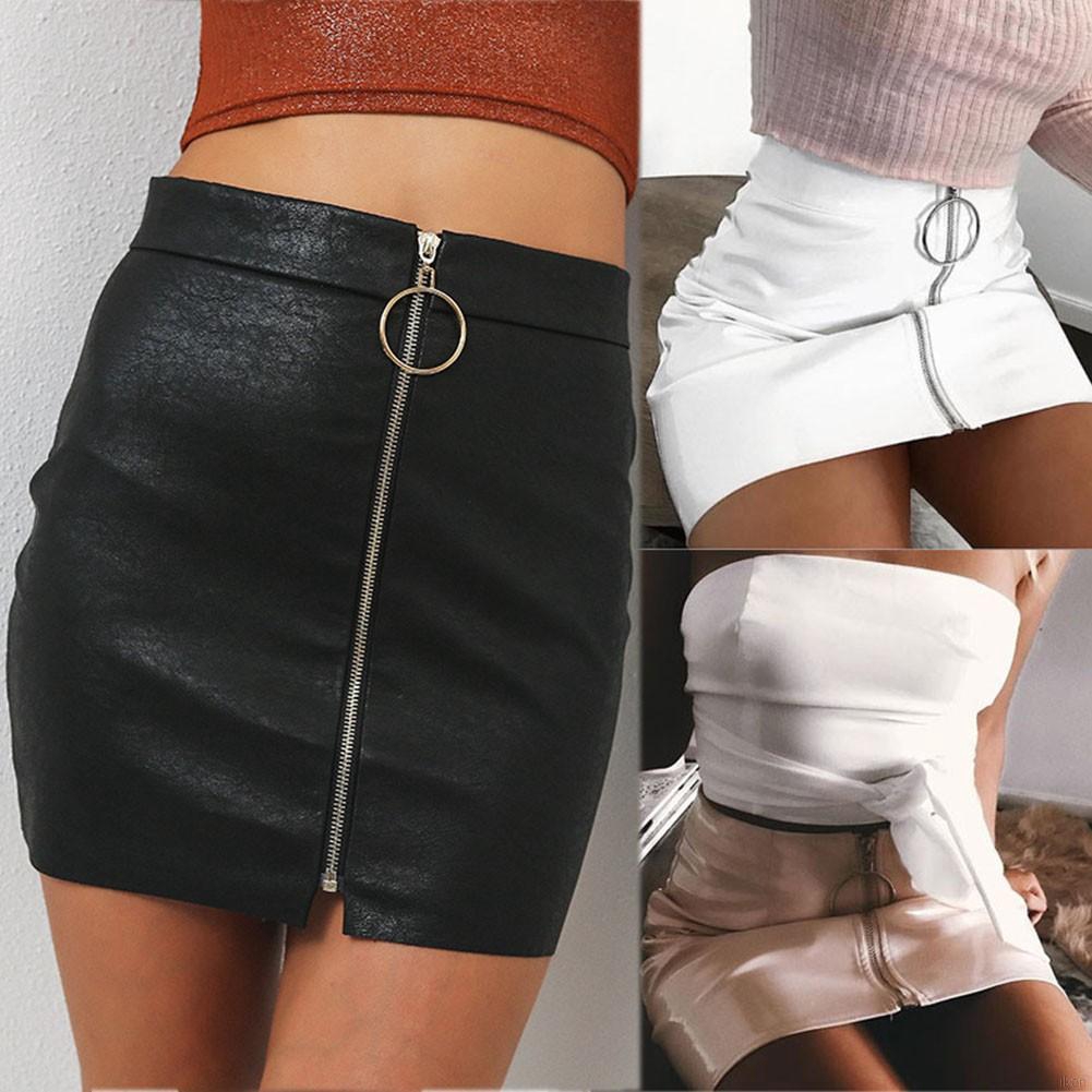 saia de couro sexy