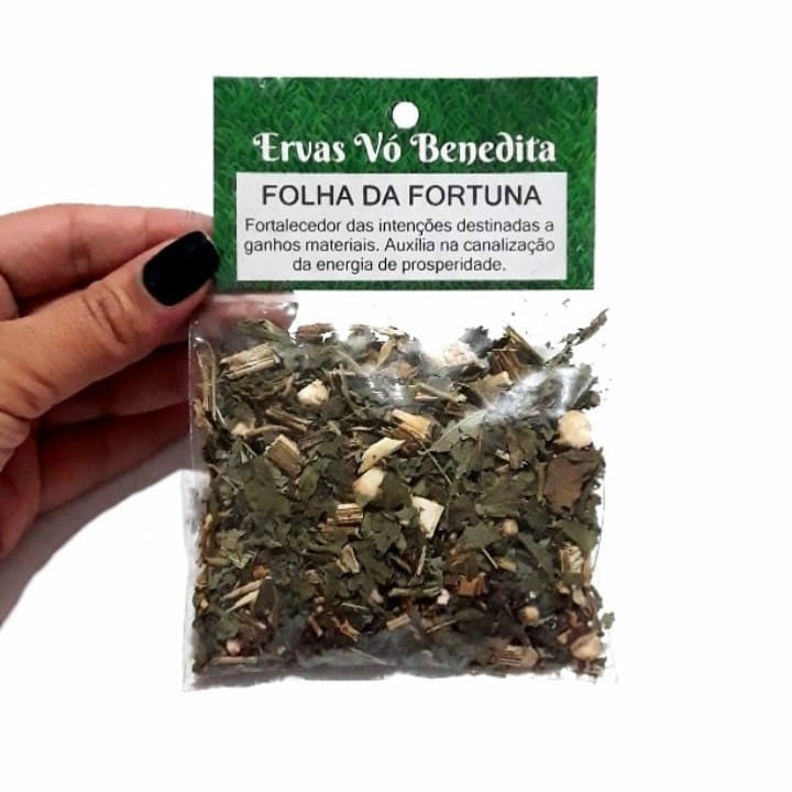 Folha da Fortuna 10g - Kit 2 unidades - banhos de ervas em Oferta na Shopee