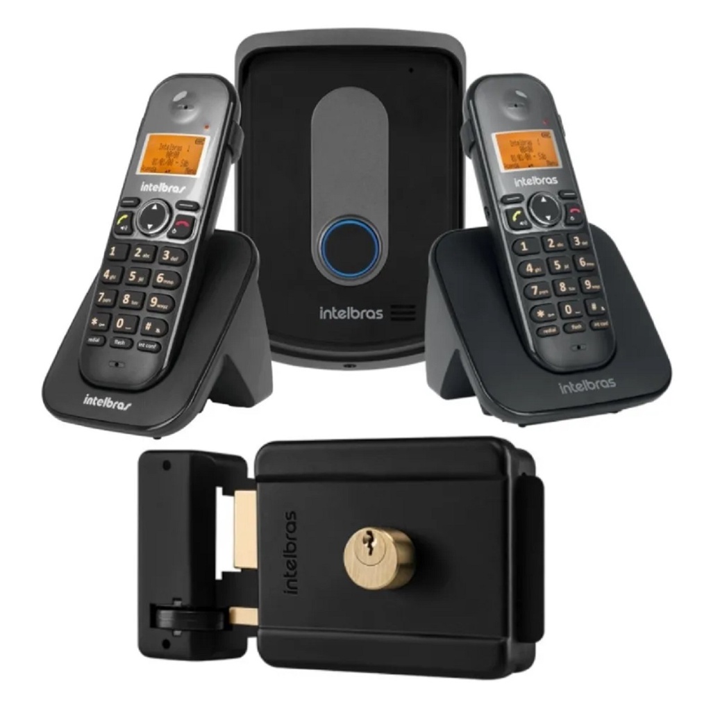Interfone Campainha Porteiro Sem Fio Intelbras Com 1 Ramal Bivolt e Fechadura