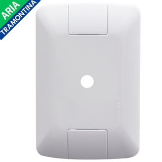 Placa com Furo 4x2 Tramontina Aria Branca em Oferta na Shopee