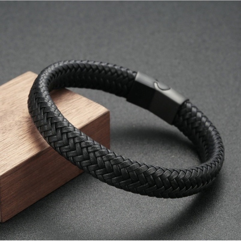 Moda Masculina Pulseira Magnética De Couro Trançado/Acessórios De Joalheria