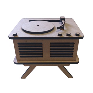 Porta Celular Vitrola. Em Mdf 4mm em Oferta na Shopee