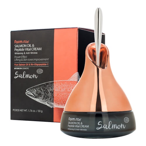 farmstay salmon oil & peptide vital cream 50g - Beauty