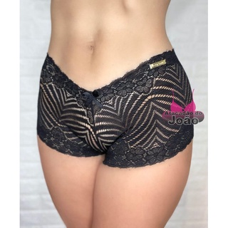 Calcinha Calesson Short Renda Luxo Placa Dourada ,Direto Da Fábrica.