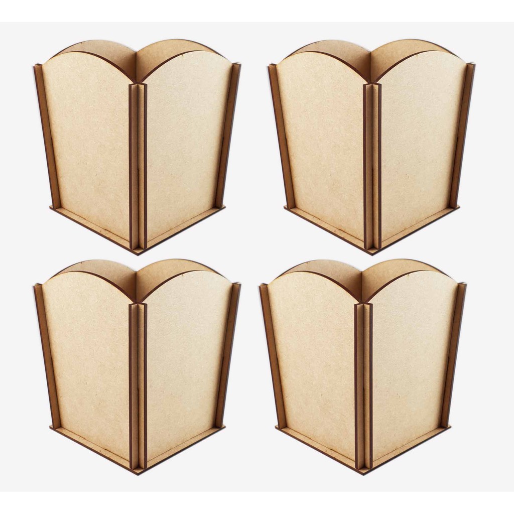 Kit 4 Cachepo Pequeno Em Mdf 3mm Decoração Provençal Mesa de Doces