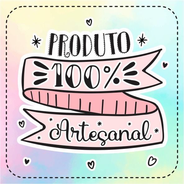 100 Etiquetas Adesivo Produto 100% Artesanal em Oferta na Shopee