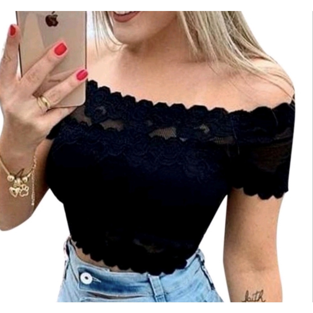 Ciganinha Cropped de Renda na Black Friday 2025 | BuscaProdutos