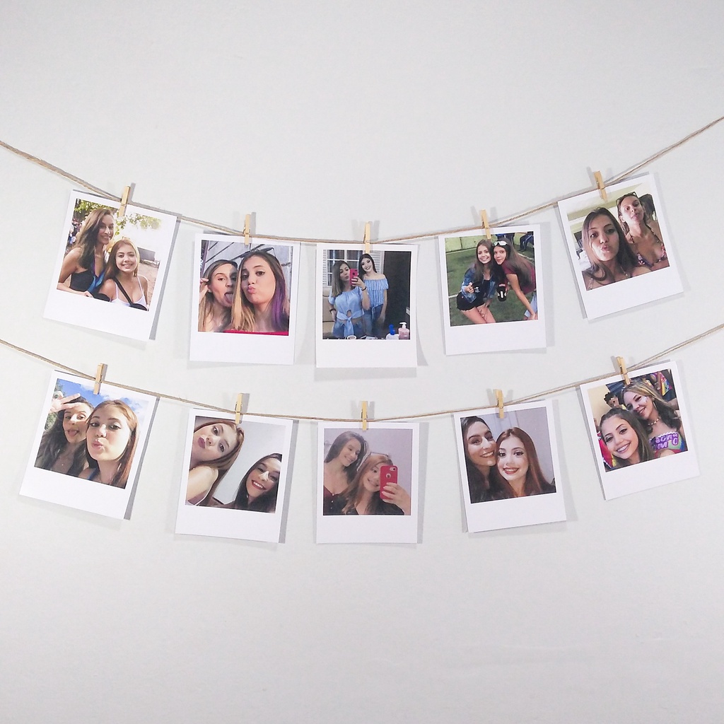 Kit varal rústico - Foto polaroid - Foto revelada à prova d'água qualidade profissional