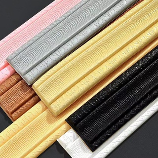 Papel De Parede De Fronteira 3D 8x230cm Impermeável Rodapé Espuma De Borda Autoadesivo Linha Teto Adesivo Decoração De Interiores Tira De Edging