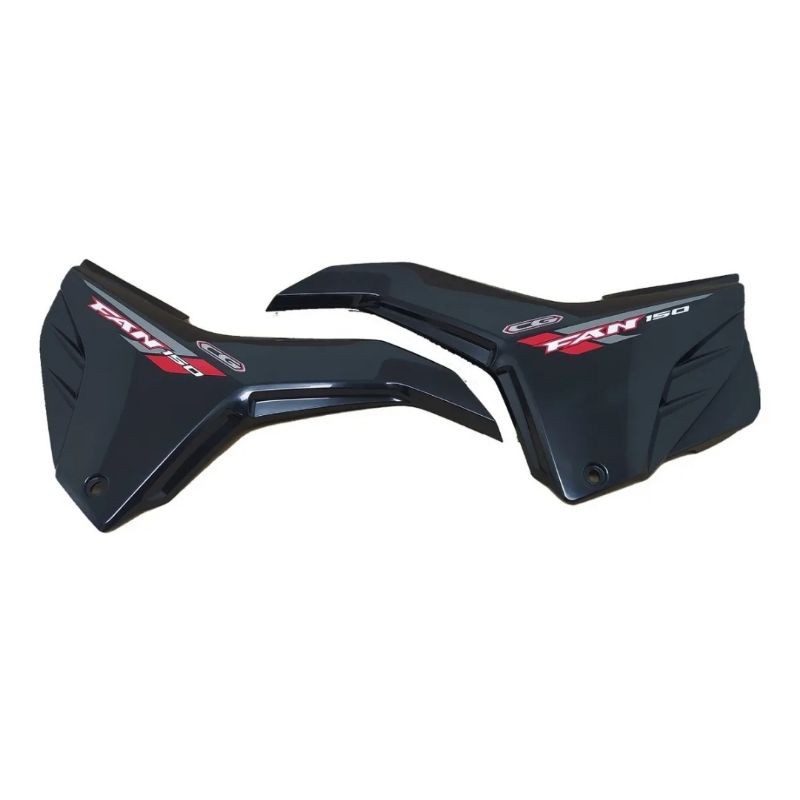 par tampa lateral fan 150 2014 2015 preta com adesivos em Oferta na Shopee