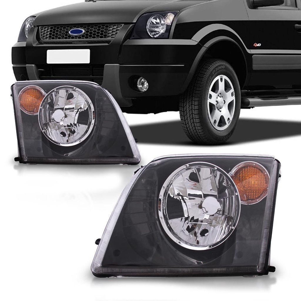 Par Farol Ecosport 2003 2004 2005 2006 2007 Mascara Negra Pisca Ambar em Oferta na Shopee