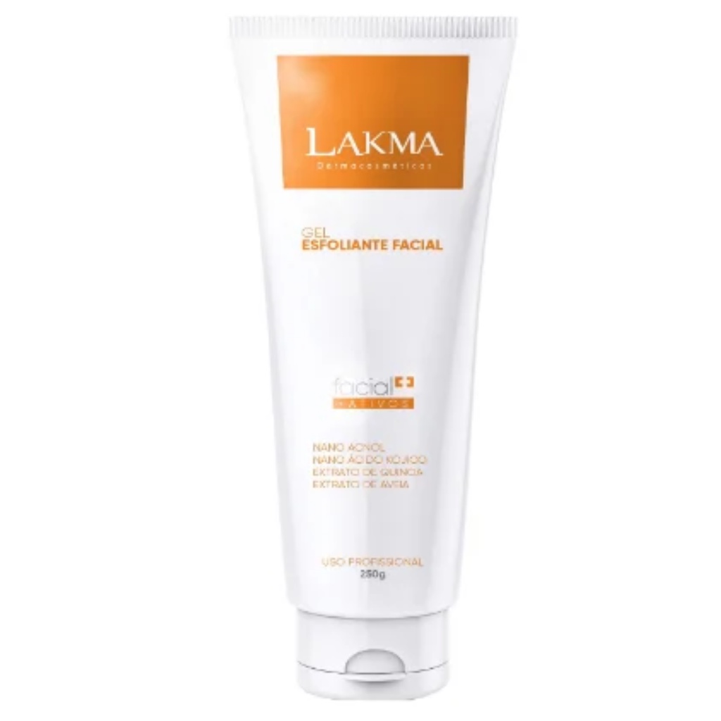 Esfoliante facial ação clareadora de manchas por ácido kójico 250g Lakma