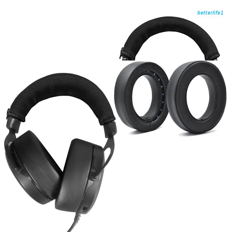 BTM Substituição De Couro Fita De Cabeça Almofada De Orelha Tampa Para Fones De Ouvido Bluetooth Corsair HS50 Pro HS60 HS70