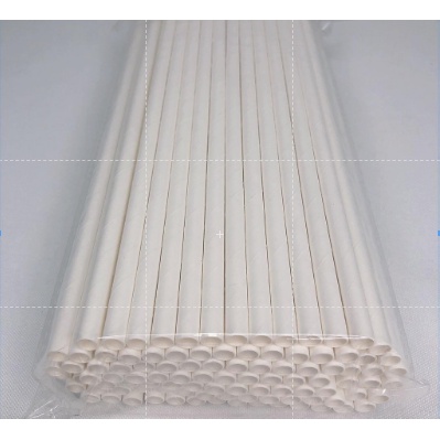 Detalhes do Pacote Canudo Branco de Papel Biodegradável 100 ou 25 unidad