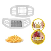 Cortador Fatiador de Batata Frita Palito e Legumes Prático, Cortador De Batata Palito（Branco）