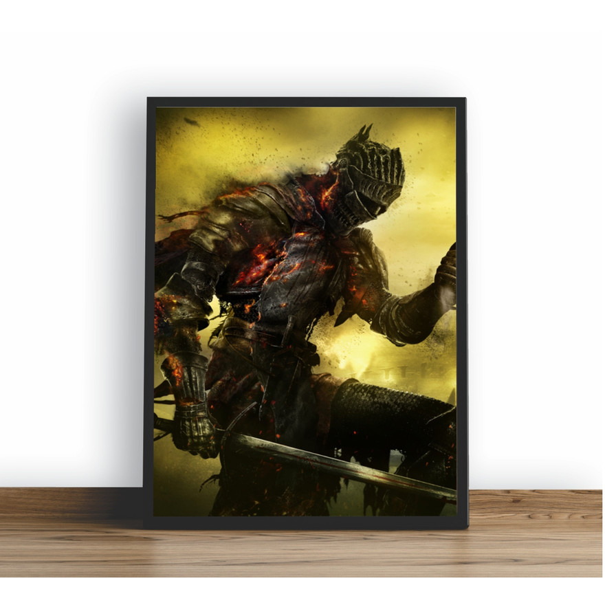 Quadro Decorativo poster Dark Souls 3 Soul Of Cinder Classico | Shopee ...