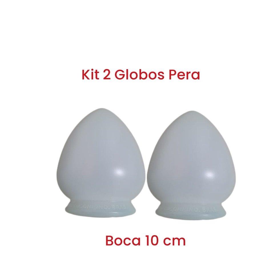 Kit 2 Luminárias Tipo Pera Globo Tipo Pera Boca 10cmTeto Ventilador de Teto Iluminação