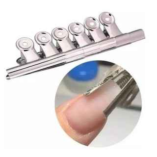 Kit 6 Presilhas Grampo Para Unhas De Curvatura C Acrigel Porcelana Oferta