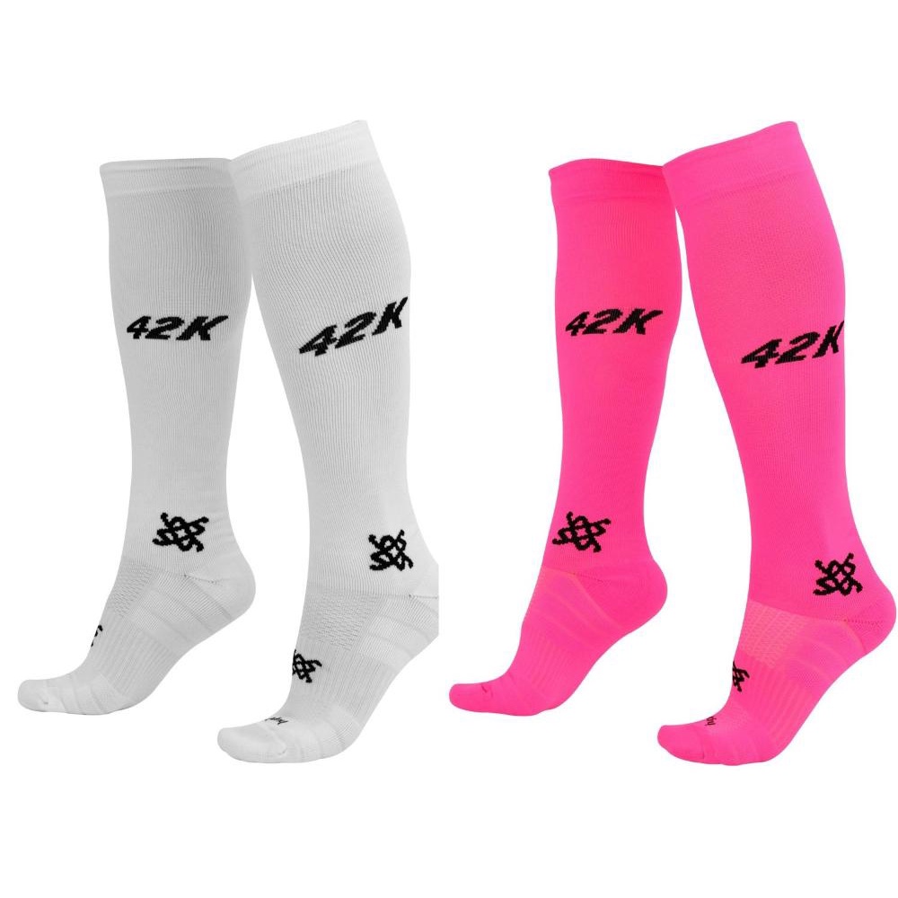 Kit 2 Meias HUPI Longa Branco e Rosa 42K em Oferta na Shopee